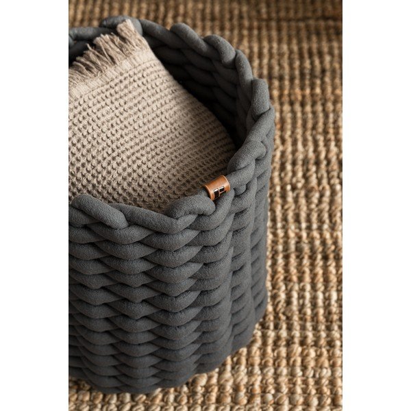 Текстилна кошница ø 25x25 cm Peach Skin Round M – Bigso-image-2