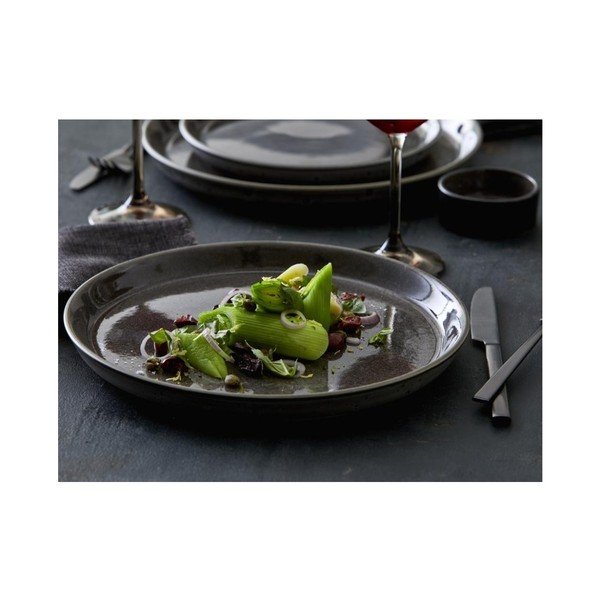 Черна десертна глинена чиния ø 21 cm Gastro Grey/Grey – Bitz-image-2