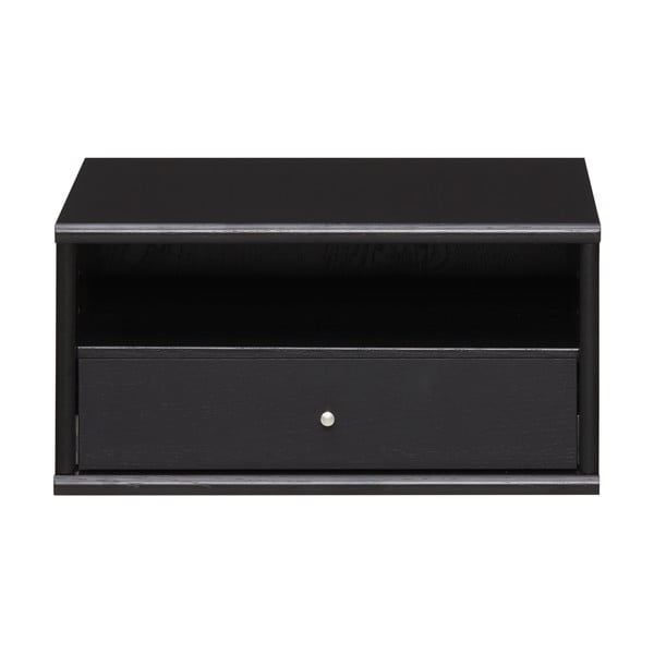 Черно висящо нощно шкафче с рафтове Mistral - Hammel Furniture