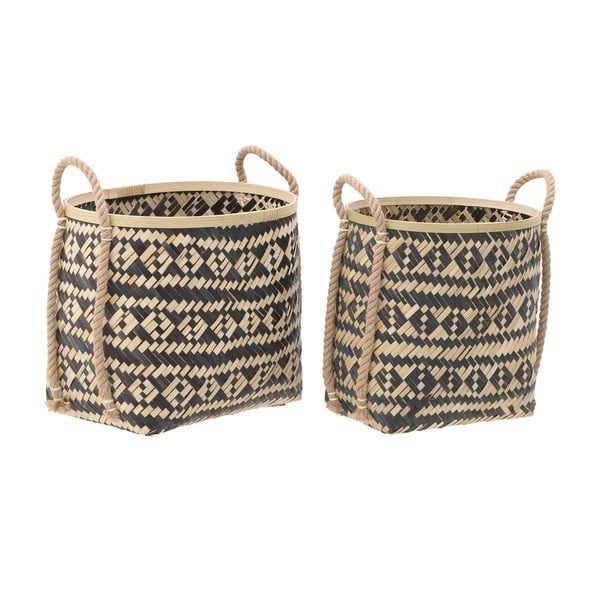 Комплект от 2 декоративни кошници за съхранение, изработени от бамбук Natural - InArt