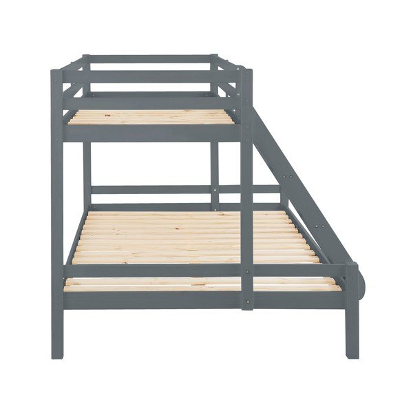 Сиво двуетажно легло от борова дървесина Alpi2 - Støraa-image-3