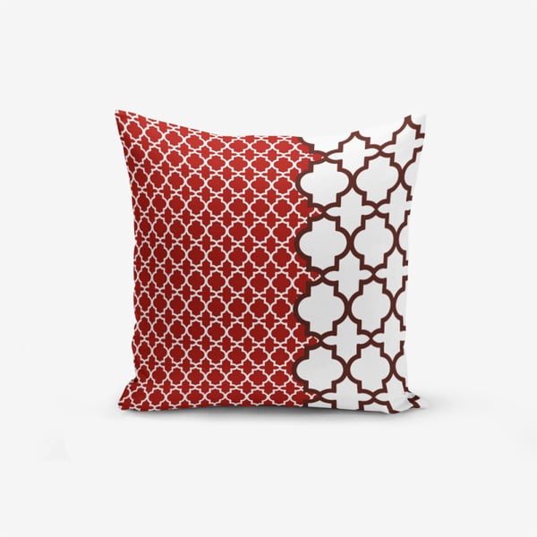 Калъфка за възглавница от памучна смес Geometric Rojo, 45 x 45 cm - Minimalist Cushion Covers