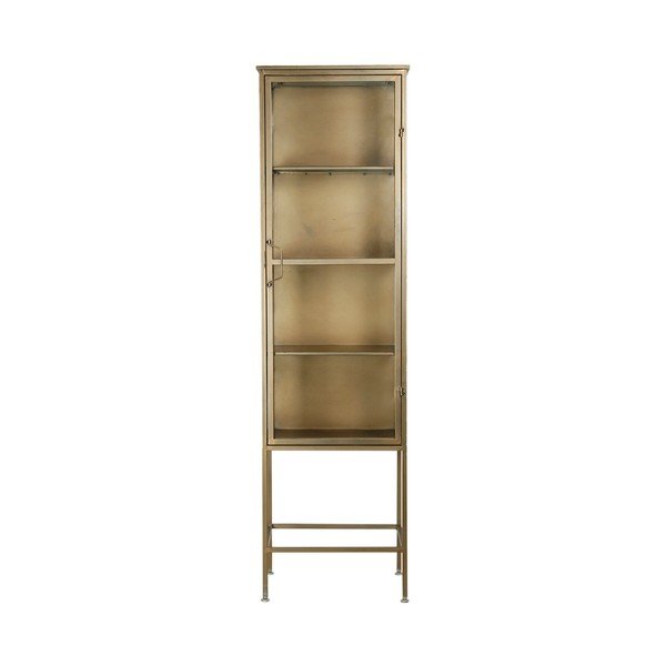 Метална витрина в златист цвят 47,5x170 cm Dagenham - Côté Table