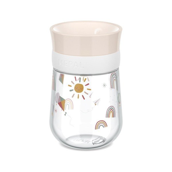 Бежова пластмасова детска чаша 300 ml Sunshine & Rainbow – Mepal