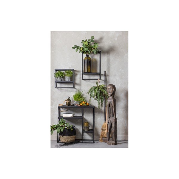 Черна метална стойка за стена 40x60 cm Febe - WOOOD-image-4