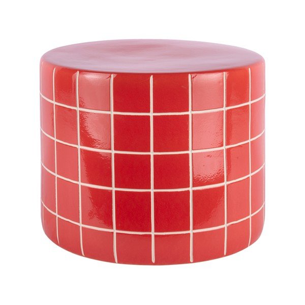 Керамична кръгла странична масичка ø 42 cm Retro Tiles – Leitmotiv