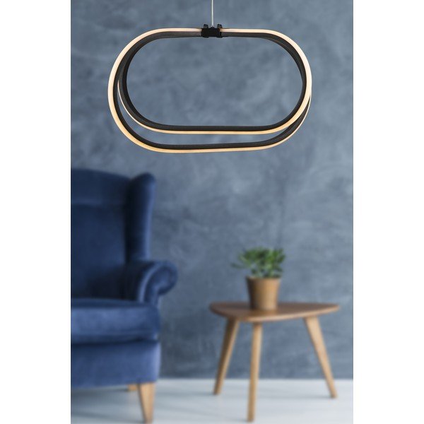 Черно метално LED висящо осветително тяло ø 42 cm Loca – Squid Lighting-image-1
