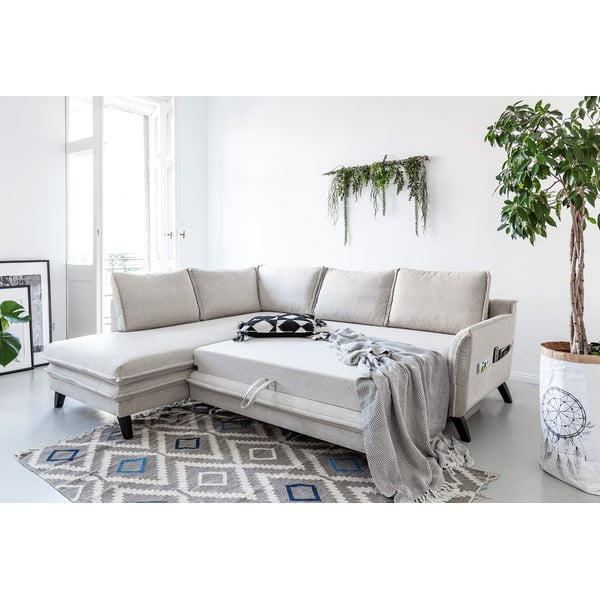 Светлобежов ъглов разтегателен диван ляв ъгъл, Charming Charlie - Miuform-image-4