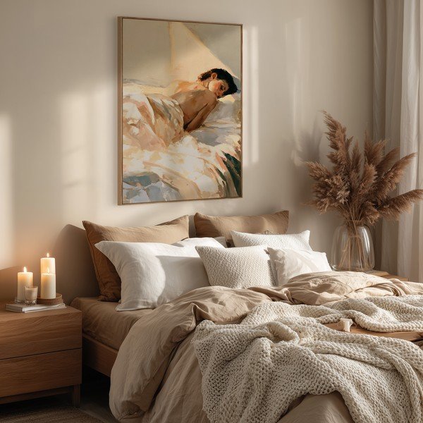 Печатна картина с включена рамка/върху платно 70x100 cm Dreamy Rays – Styler-image-3