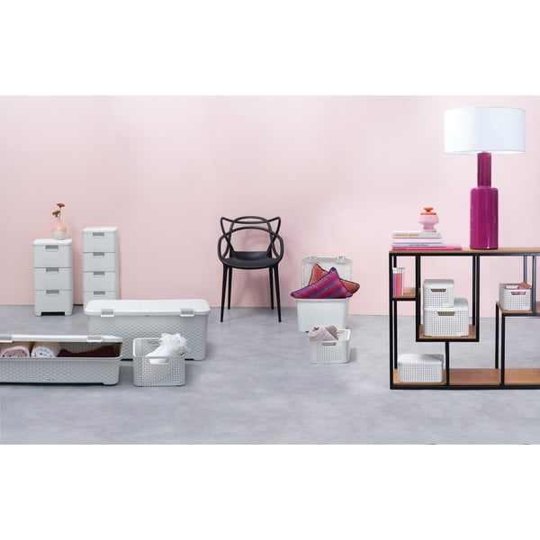 Кремав пластмасов нисък шкаф за баня 33x60 cm Style – Curver-image-1