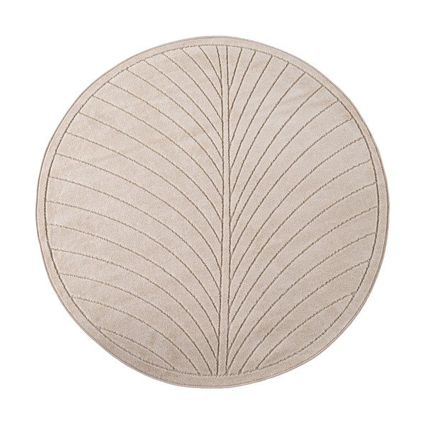 Бежов кръгъл килим за открито и закрито ø 80 cm Nova 1204 – Ayyildiz Carpets