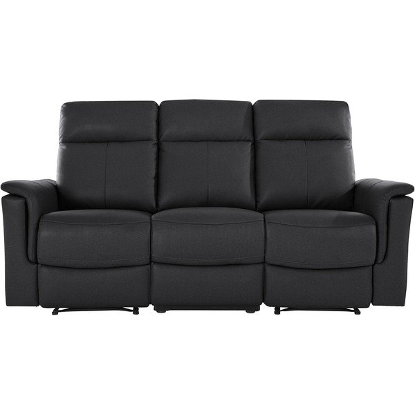 Черен кожен диван 197 cm Southbrook – Støraa