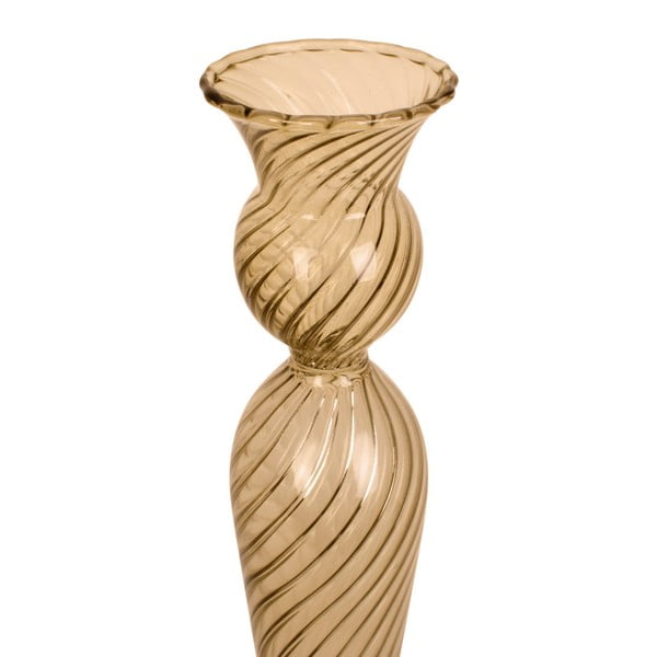 Светлокафяв стъклен свещник, височина 26,5 cm Swirl - PT LIVING-image-3