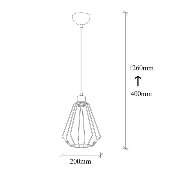 Черно метално висящо осветително тяло Opviq lights Mando - Opviq lights-image-3