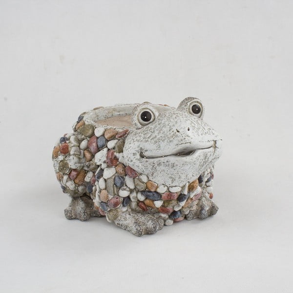 Декоративна градинска саксия във формата на жаба, височина 24 см - Dakls