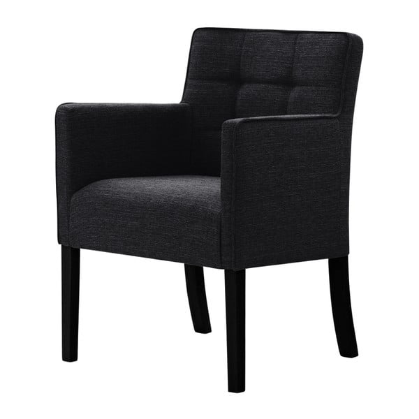 Černá židle s černými nohami z bukového dřeva Ted Lapidus Maison Freesia