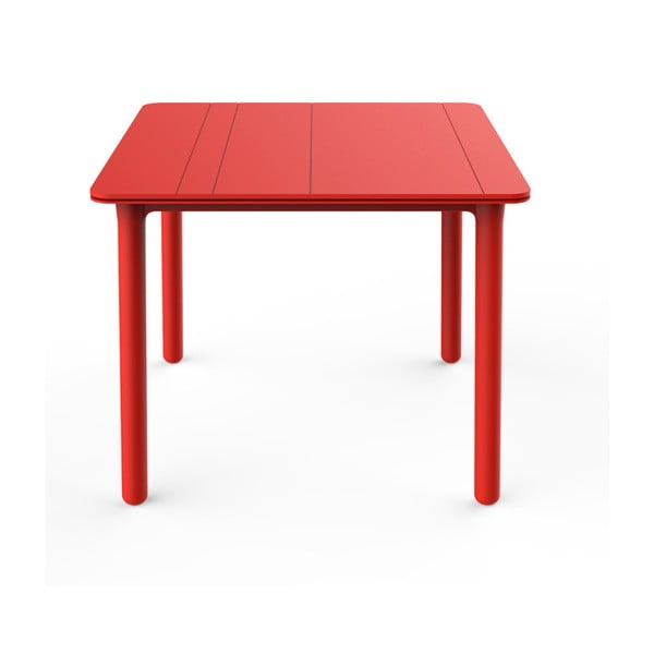 Červený zahradní stůl Resol NOA, 90 x 90 cm