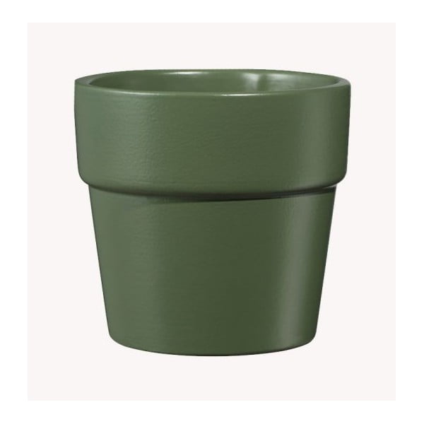 Тъмнозелена керамична саксия Lima, ø 10 cm - Big pots
