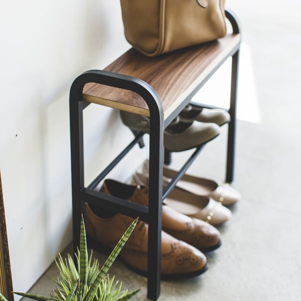 Метална етажерка за обувки в черно-натурален цвят Tower - YAMAZAKI-image-3
