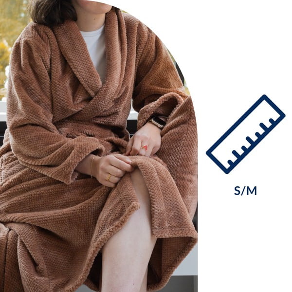 Кафява хавлия от микроплюш размер S/M Pippa – Tiseco Home Studio-image-4