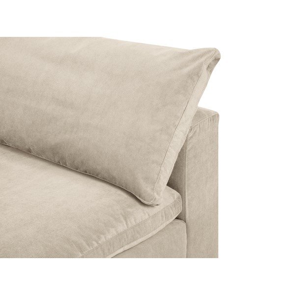 Бежова реверсивна ъглова част от модулен диван от велур Galaxy - Windsor & Co Sofas-image-1