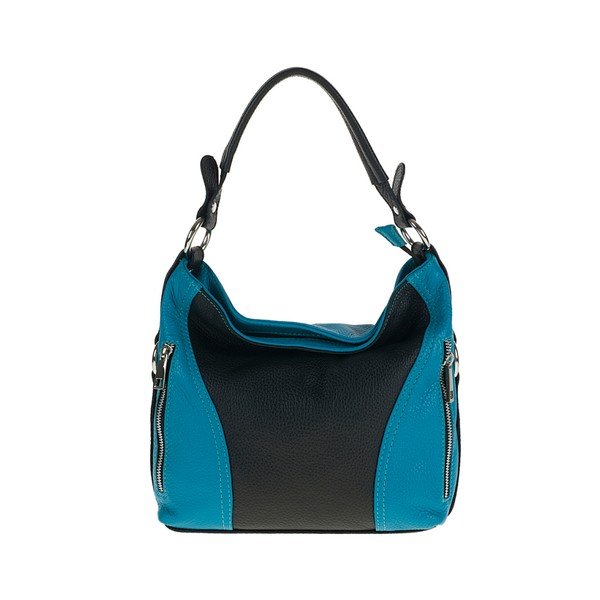 Modročerná kožená kabelka Pitti Bags Erin
