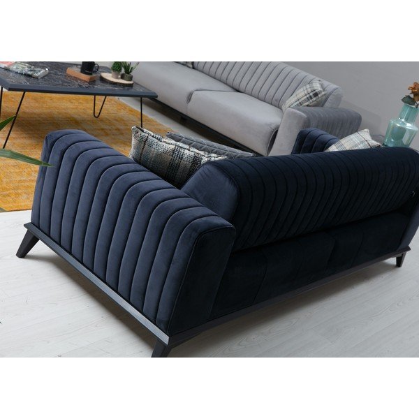 Тъмносин разтегателен диван 220 cm Lisa - Balcab Home-image-1