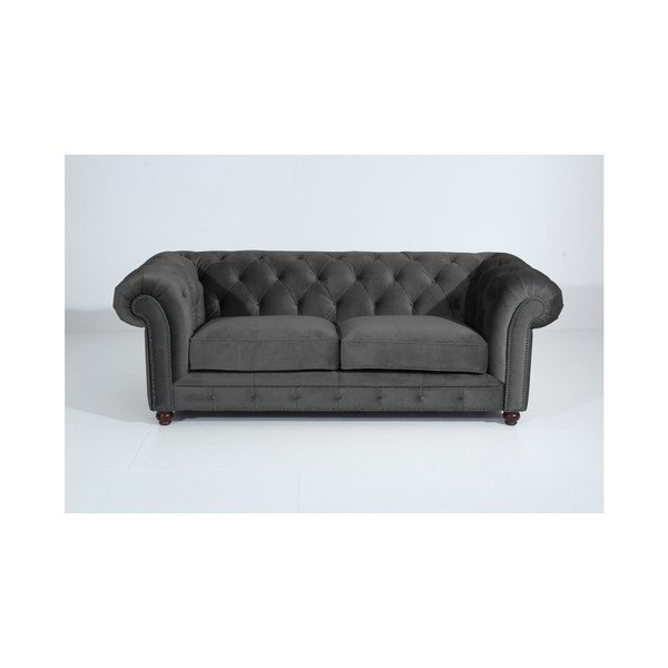 Antracitově šedá pohovka Max Winzer Orleans Velvet, 216 cm