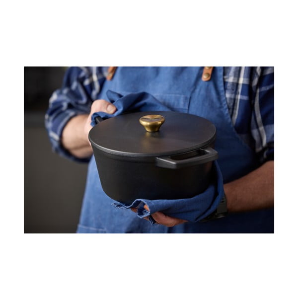 Гърне от излято желязо с капак подходящо за индукционен котлон 3,6 l – Holm-image-1