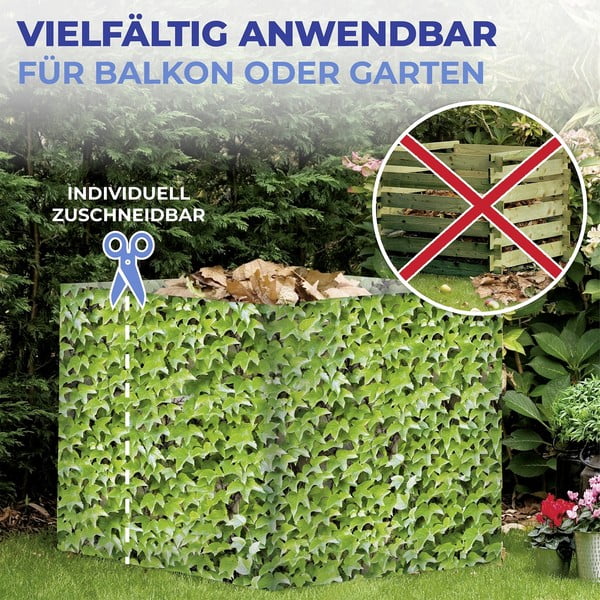 Зелен пластмасов балконски параван 500x85 cm Wilder Wein – Maximex-image-1