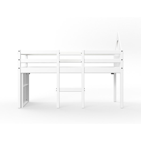 Повдигнато легло от бял бор , 70 x 160 cm White - Flexa-image-1