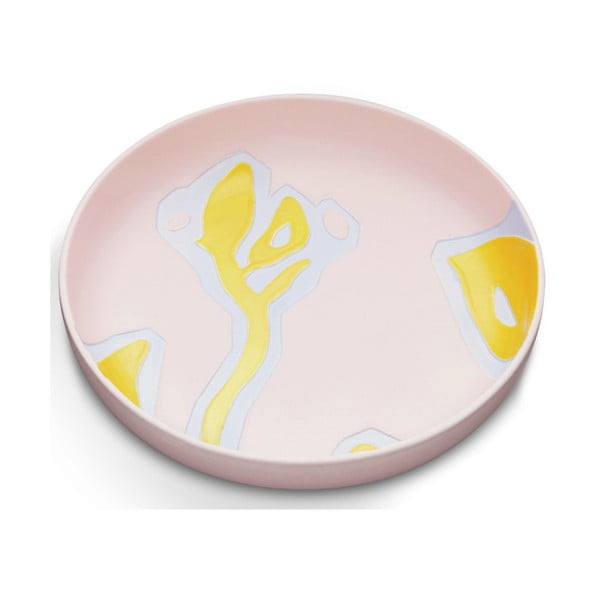 Růžový kameninový talíř Kähler Design Fiora, ⌀ 28 cm
