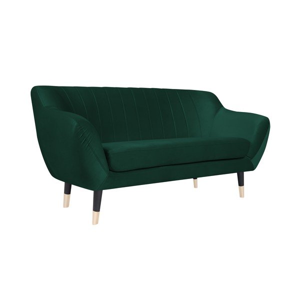 Зелен диван с черни крачетаi Mazzini Sofas Benito, 158 cm-image-2
