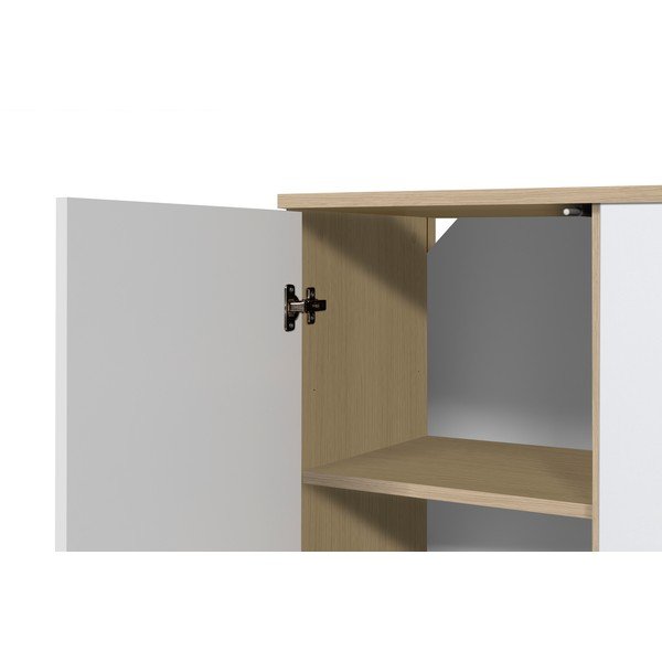 Бял нисък скрин 190x81 cm Albi - TemaHome-image-1