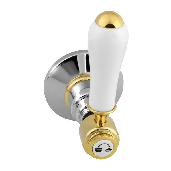 Вградена душ батерия в лъскаво-сребрист и златист цвят (2 изхода) Antea – Sapho-image-1