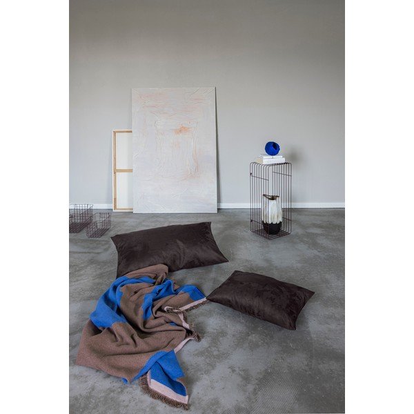 Бордо/синьо  одеяло от рециклиран памук за TV 130x175 cm Studio – Mette Ditmer Denmark-image-3