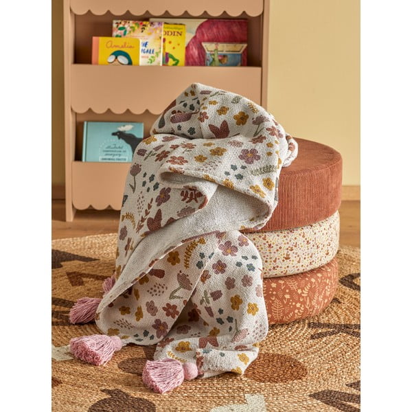 Бебешко одеяло в бяло и розово  130x160 cm Kristine – Bloomingville Mini-image-1