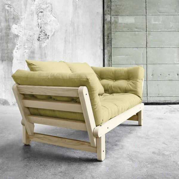 Rozkládací pohovka Karup Beat Natural/Avocado Green-image-1