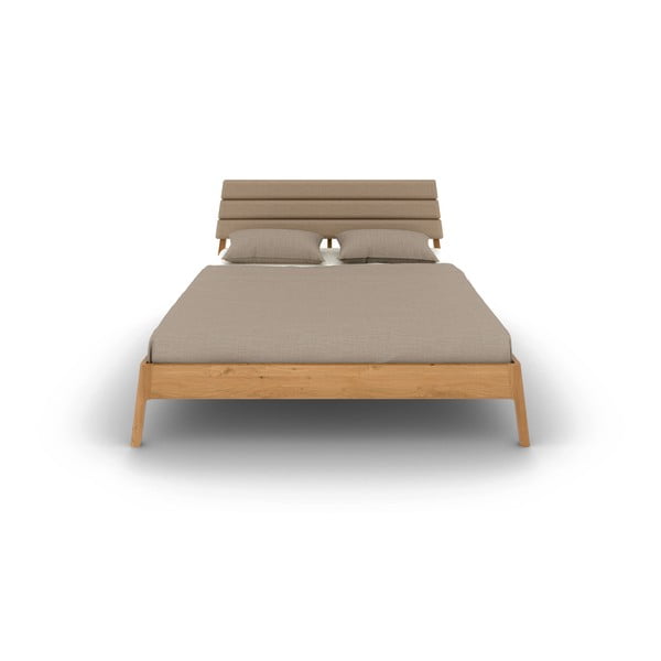 Двойно легло 200x200 cm от масивен дъб в естествен цвят Twig – The Beds-image-2