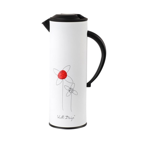 Termoska Vialli Design Fiore Sferico, bílá, 1 l