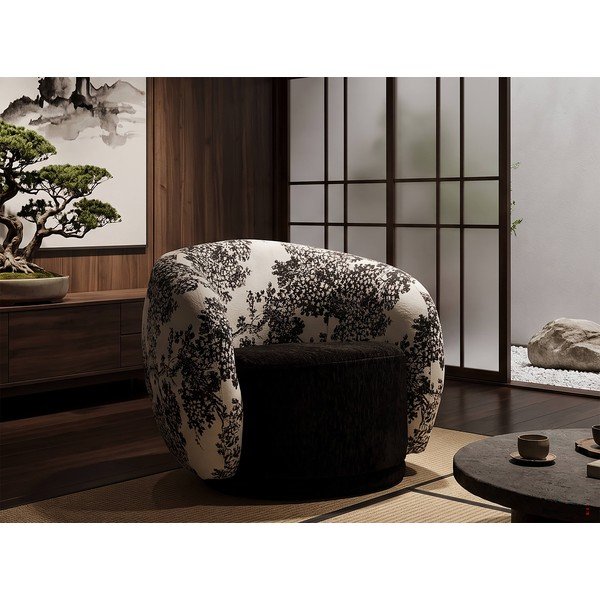 Черно-бял кресло Oriental Style – Mauro Ferretti-image-1