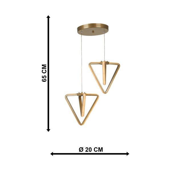 Метално LED висящо осветително тяло в бронзов цвят ø 20 cm Baris – Squid Lighting-image-4