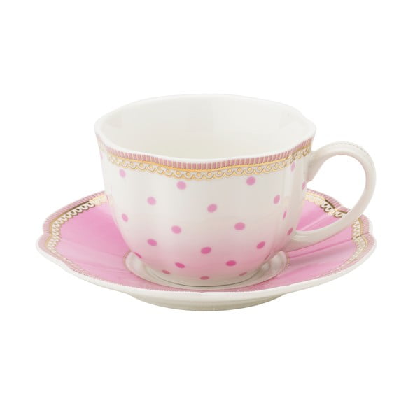 Porcelánový šálek s podšálkem Rosie od Lisbeth Dahl, 2 ks-image-1