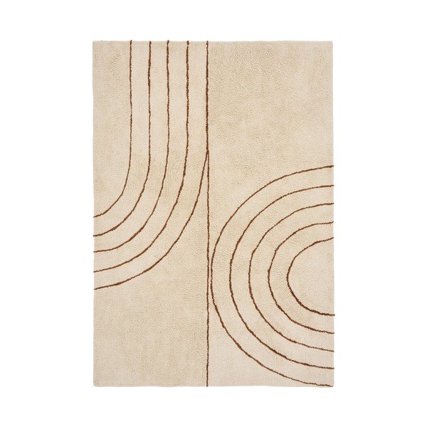 Бежов килим със смес от памук 160x230 cm Tampa – House Nordic