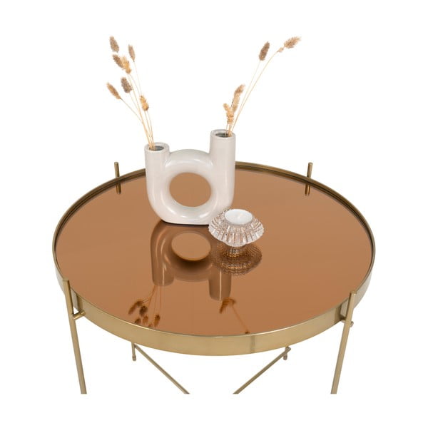 Кръгла масичка за кафе в златисто ø 48 cm Venezia - House Nordic-image-3