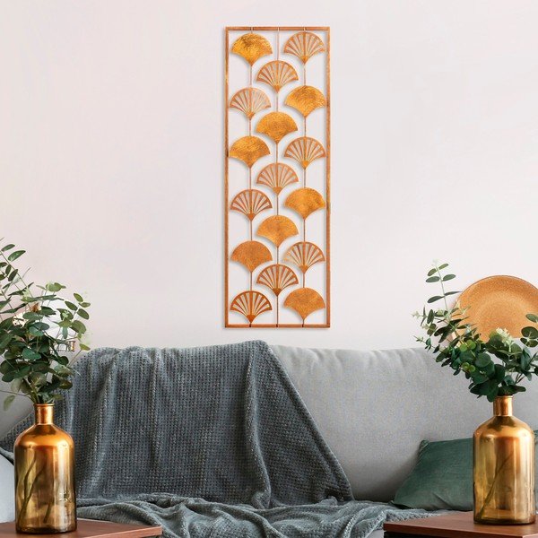 Метална декорация за стена 32x90 cm Gingko - Wallity-image-1