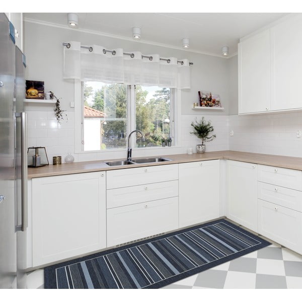 Тъмно синя пътека , 55 x 140 cm Velour - Floorita-image-2