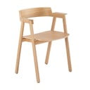 Трапезен стол с подлакътници от масивен дъб в естествен цвят Flip – Gazzda