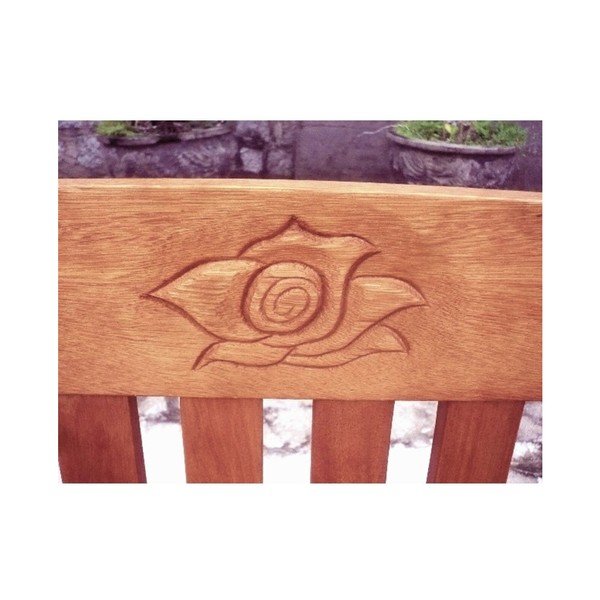 Кафява градинска пейка от масивно дърво Harland – Garden Pleasure-image-1