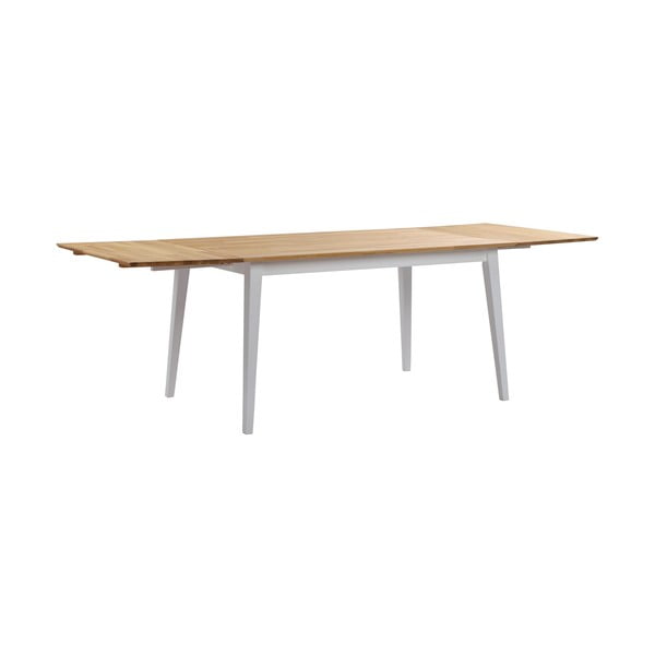Дъбова маса за хранене с бели крака Mimi, 140 x 90 cm Filippa - Rowico-image-1